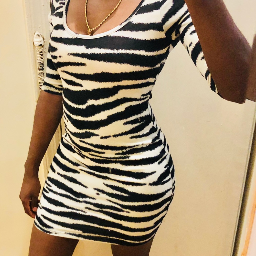 3/4 Sleeve Printed Dress